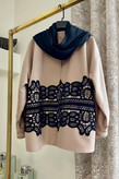 کت زنانه فاستونی با نواردوزی مشکی شیک و خاص | wool blazer
