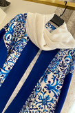 خرید کت زنانه یقه گرد کرپ و تافته با طرح شیک در رنگ آبی | chic blazer